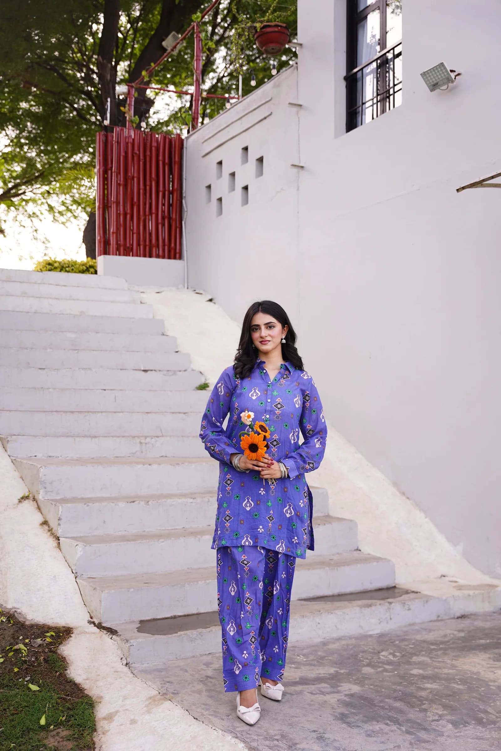Periwinkle Print Co-ord — view 2